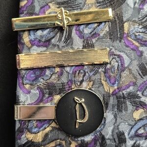 Gold and Silver Tie Clips Set 3